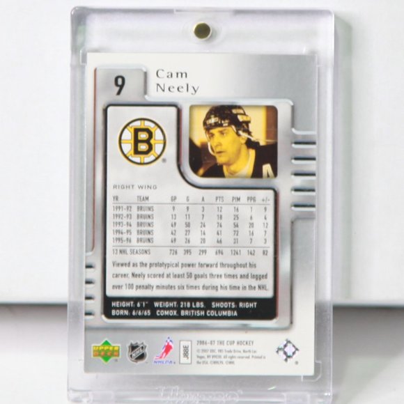 Cam Neely Boston Bruins Upper Deck THE CUP HOCKEY 2006/07 Card #9 210/249 - Picture 2 of 4